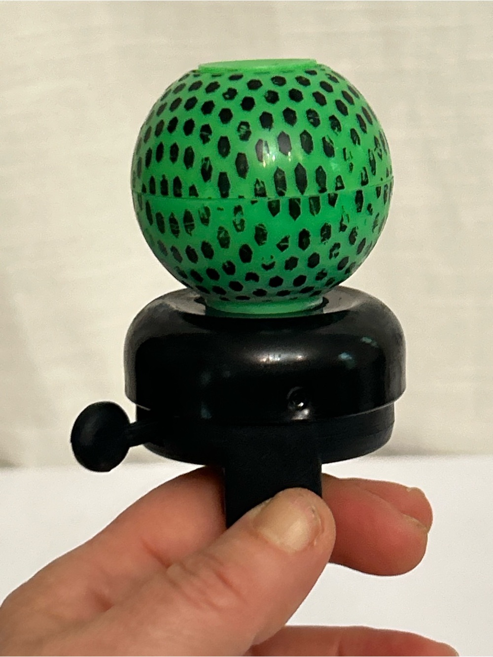 Bike Bell NWT Upcycled Green Dotted Fidget Spinner Toy